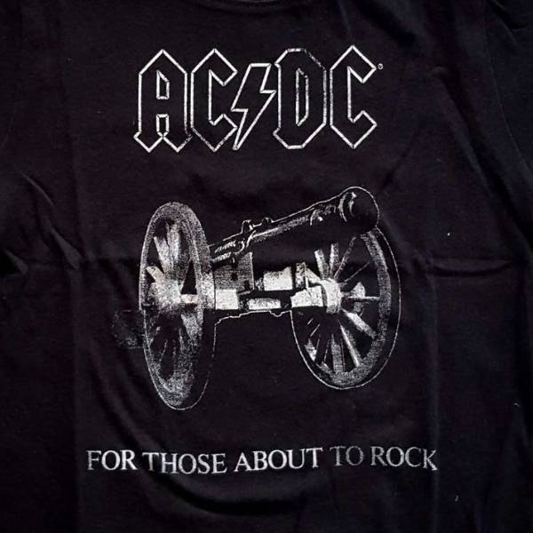 AC/DC Adult T-Shirt - For Those About To Rock & Cannon
