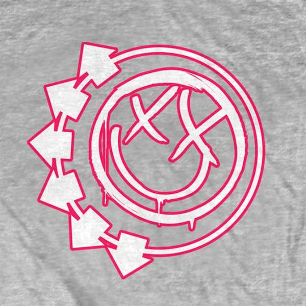 Blink 182 Kids T-Shirt - Six Arrow Smiley - Grey Blink 182 Kids T-Shirt - Six Arrow Smiley - Grey