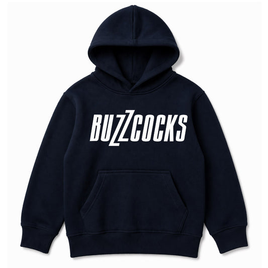 Buzzcocks Kids Hoodie – Classic White Logo - Navy