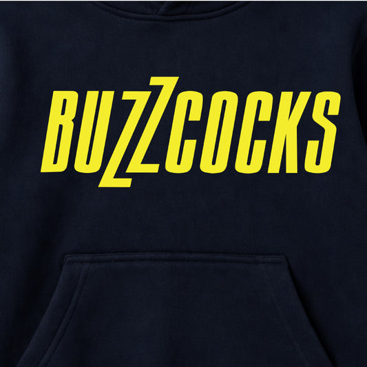 Buzzcocks Kids Hoodie – Classic Yellow Logo - Navy