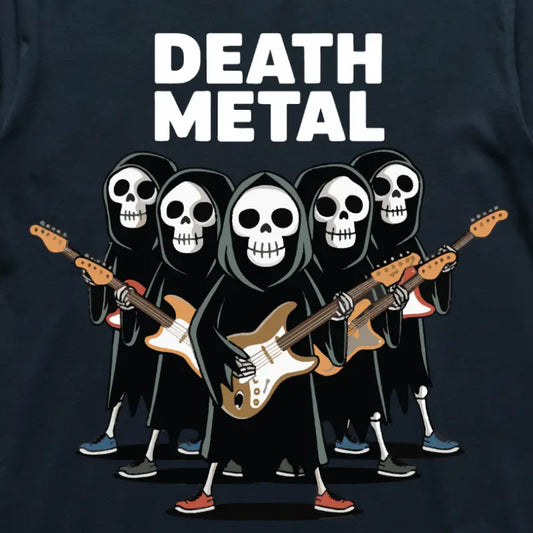 Kid Vicious ‘Death Metal’ Kids T-Shirt – Black Alternative Rock & Metal Tee - Close Up