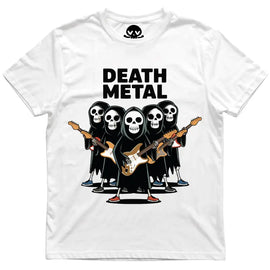 Kid Vicious ‘Death Metal’ Kids T-Shirt – White Alternative Rock & Metal Tee