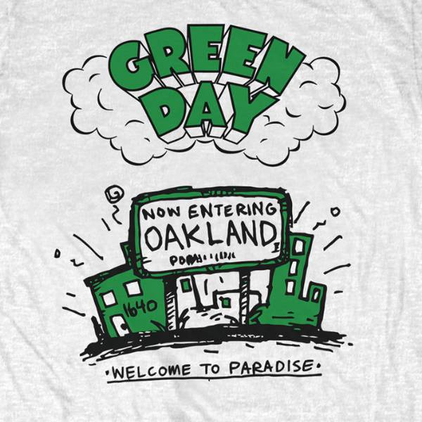 Green Day Adult T-Shirt - Welcome To Paradise Green Day Adult T-Shirt - Welcome To Paradise