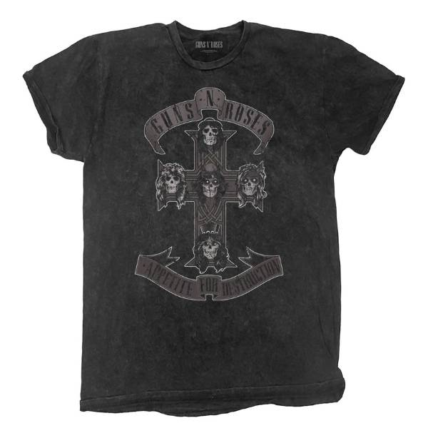 Guns 'n' Roses Kids T-Shirt - Appetite For Destruction - Monochrome Dye Wash Guns 'n' Roses Kids T-Shirt - Appetite For Destruction - Monochrome Dye Wash