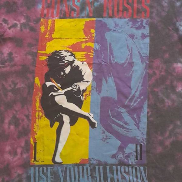 Guns 'n' Roses Kids T-Shirt - Use Your Illusion Album Artwork - Blue Tie Dye Guns 'n' Roses Kids T-Shirt - Use Your Illusion Album Artwork - Blue Tie Dye