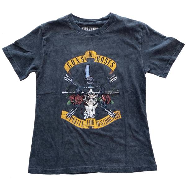 Guns 'n' Roses Kids T-Shirt - Appetite For Destruction - Top Hat - Dye Wash Guns 'n' Roses Kids T-Shirt - Appetite For Destruction - Top Hat - Dye Wash