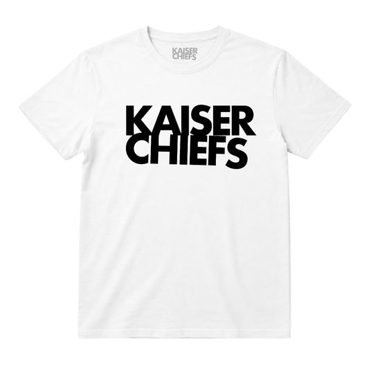 Kaiser Chiefs Kids T-shirt with Kaiser Chiefs logo printed in black on a plain white t-shirt