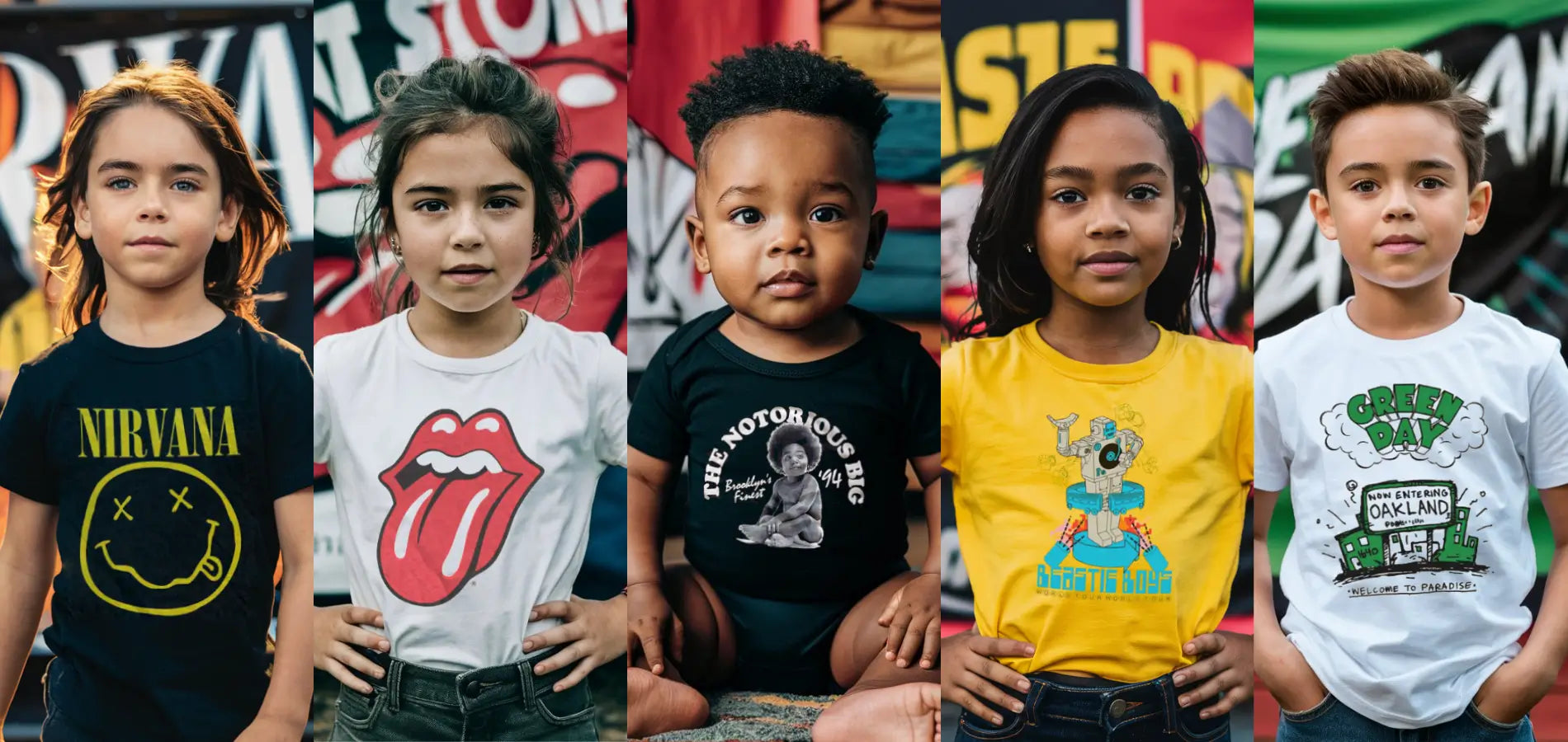 Cool Kids Rock Band T-Shirts, Hoodies and Babygrows from KidVicious.co.uk