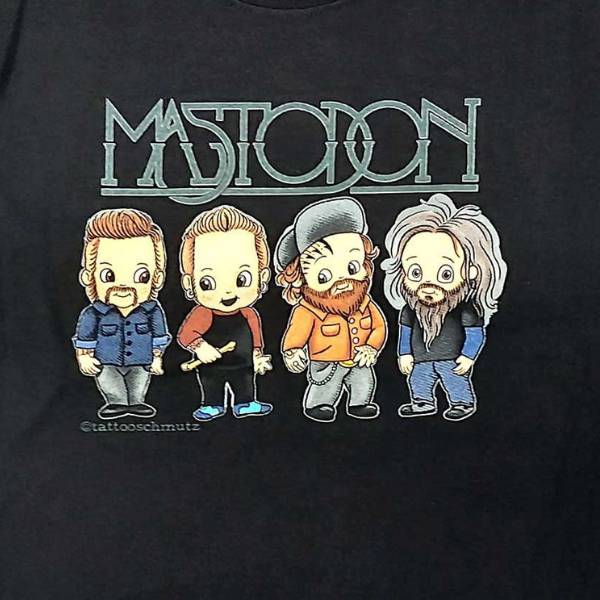 Mastodon Kids T-Shirt - Cartoon Band Members Mastodon Kids T-Shirt - Cartoon Band Members