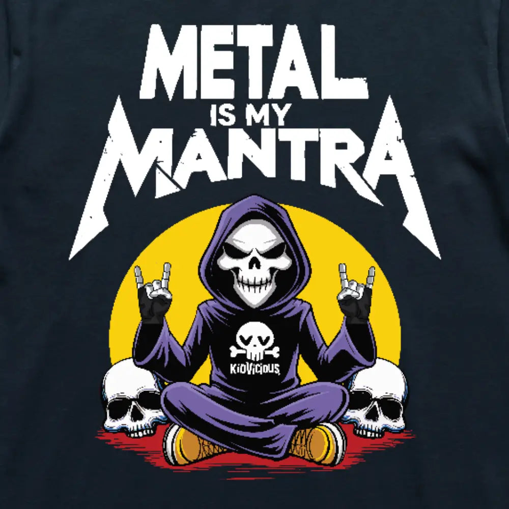 Metal Is My Mantra Kids Black T-Shirt - Close Up Metal Is My Mantra Kids Black T-Shirt - Close Up