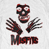 Misfits Punk Kids White T-Shirt - Crimson Ghost Hands Misfits Punk Kids White T-Shirt - Crimson Ghost Hands