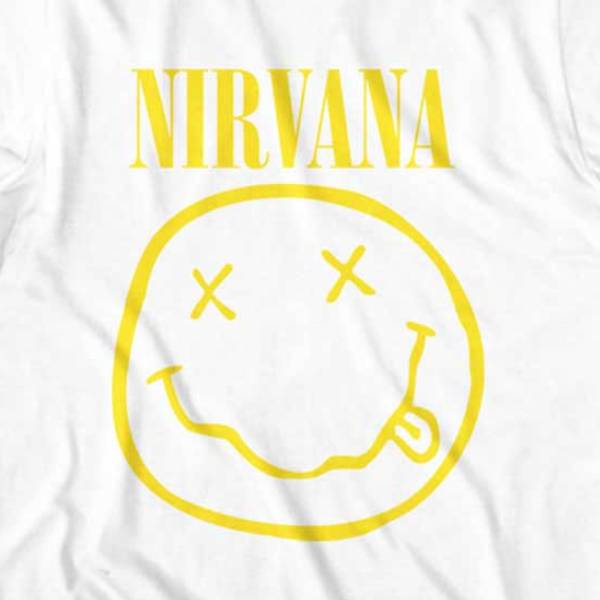 Nirvana Kids T-Shirt - Smiley Face - White Nirvana Kids T-Shirt - Smiley Face - White