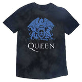 Queen Kids T-Shirt - Queen Blue Crest - Black Tie Dye Queen Kids T-Shirt - Queen Blue Crest - Black Tie Dye