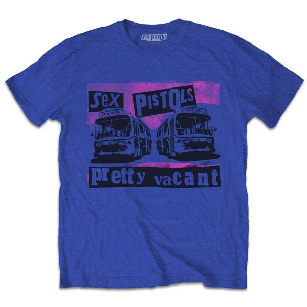 Sex Pistols Adult T-Shirt -Blue - Pretty Vacant Sex Pistols Adult T-Shirt -Blue - Pretty Vacant