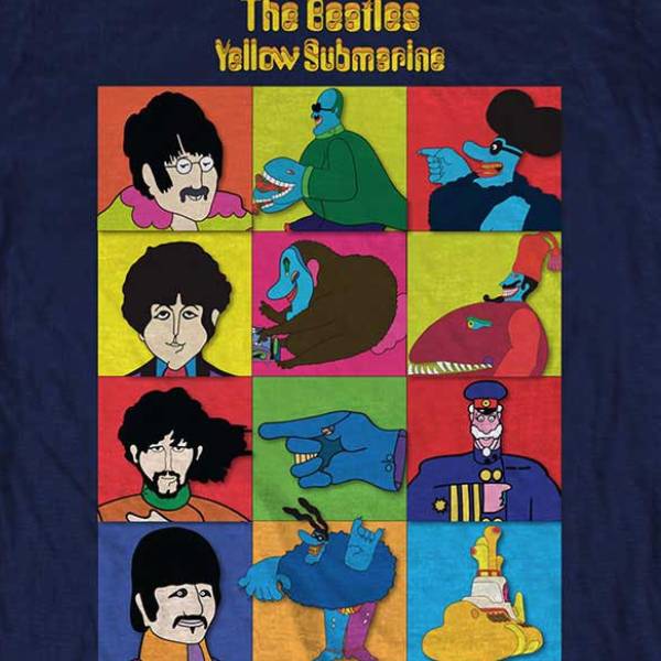 The Beatles Kids T-Shirt - Yellow Submarine Characters - Navy The Beatles Kids T-Shirt - Yellow Submarine Characters - Navy
