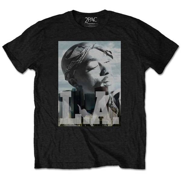 T-Shirt Uomo Tupac 'Praying' Portrait - Maglia Ufficiale Unisex Nero