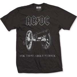 AC/DC Adult T-Shirt - For Those About To Rock & Cannon