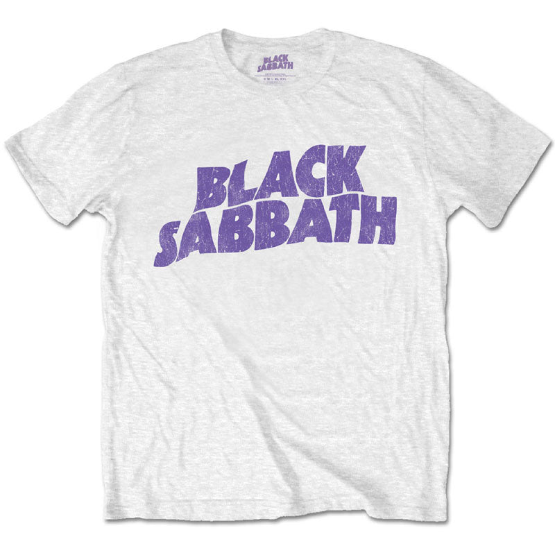 Black sabbath white t shirt sale