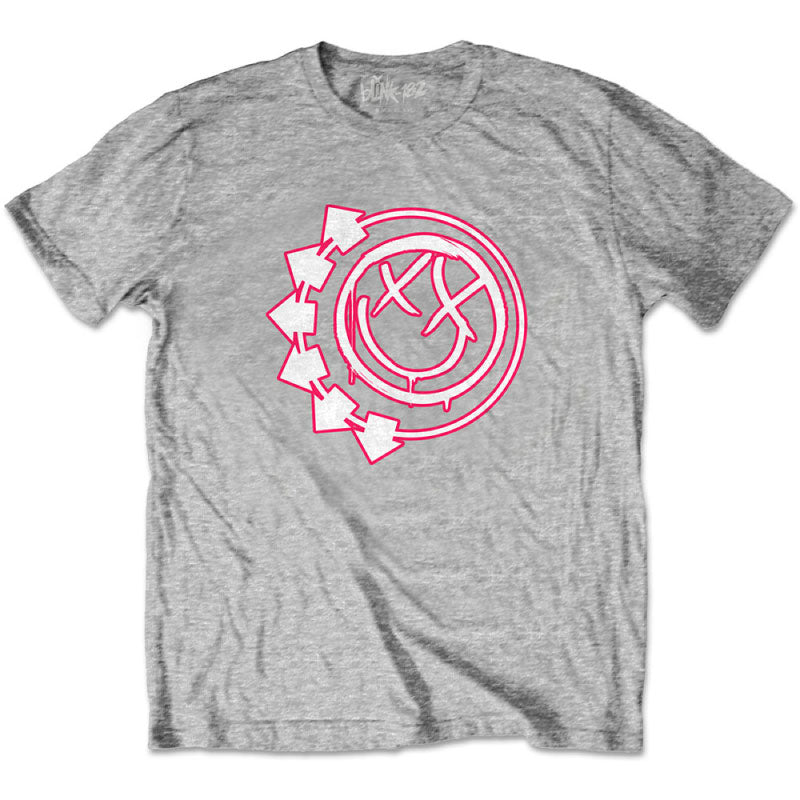Blink 182 Kids T-Shirt - Six Arrow Smiley - Grey Blink 182 Kids T-Shirt - Six Arrow Smiley - Grey