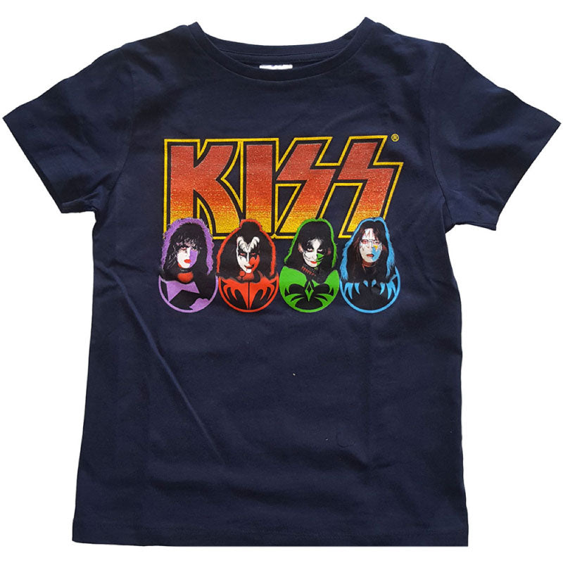 KISS Kids T-Shirt - Multicolourd KISS Band Faces KISS Kids T-Shirt - Multicolourd KISS Band Faces