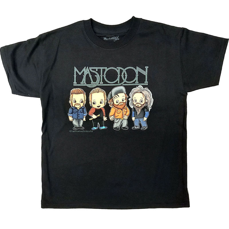 Mastodon Kids T-Shirt - Cartoon Band Members Mastodon Kids T-Shirt - Cartoon Band Members