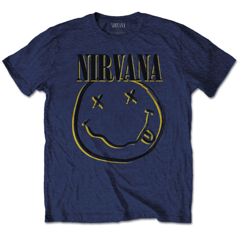 Nirvana Kids T Shirt Smiley Face Blue KidVicious