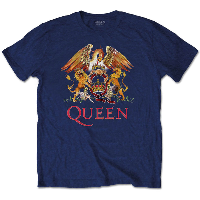 Queen Kids T-Shirt Blue - Classic Queen Crest Queen Kids T-Shirt Blue - Classic Queen Crest