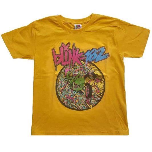 Blink 182 Kids T-Shirt - Yellow Overboard Event