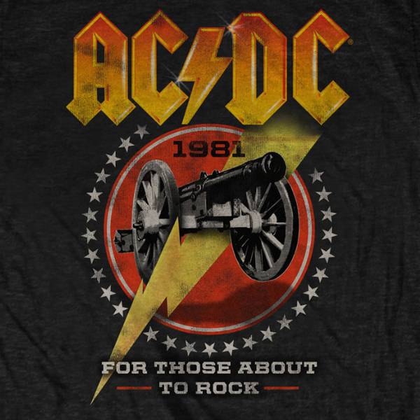 AC/DC Adult T-Shirt - For Those About To Rock 1981