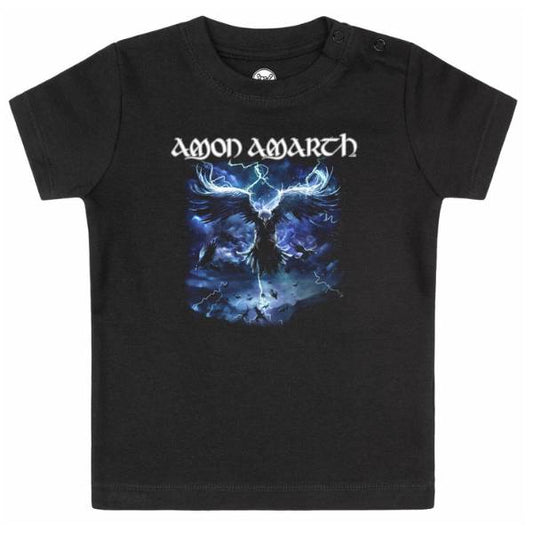 Amon Amarth Baby T-Shirt - Blue Lightning Ravens Flight