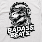 Badass Beats Kids White T-shirt Close Up