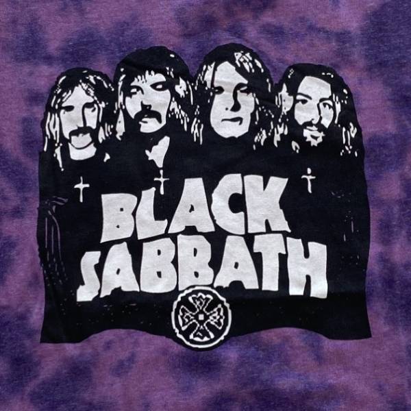 Black Sabbath Kids Purple Dye Wash T-Shirt - Black Sabbath Band & Logo