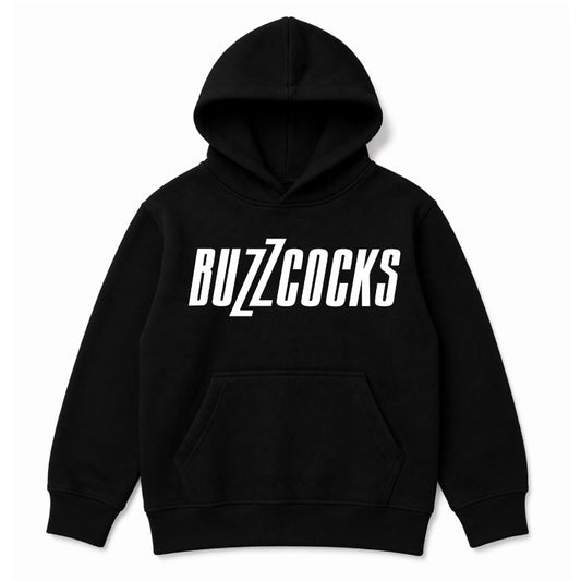 Buzzcocks Kids Hoodie – Classic White Logo - Black