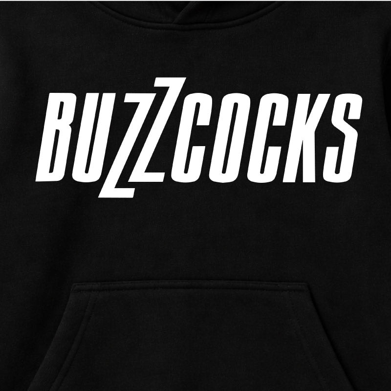 Buzzcocks Kids Hoodie – Classic White Logo - Black