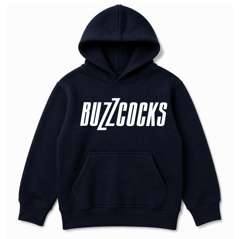 Buzzcocks Kids Hoodie – Classic White Logo - Navy