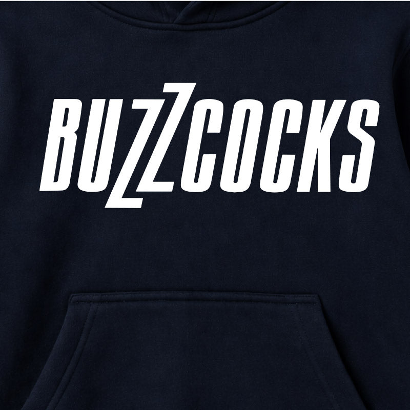 Buzzcocks Kids Hoodie – Classic White Logo - Navy