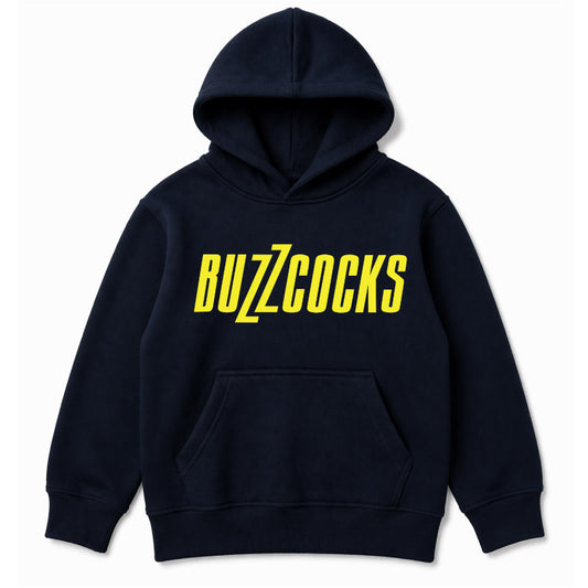 Buzzcocks Kids Hoodie – Classic Yellow Logo - Navy