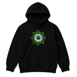 Faith No More kids hoodie with Slime Sludge Eye Logo printed on the front of  a plain black Hoody