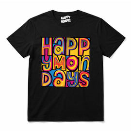 Happy Mondays Kids Black T-shirt. Kids T-Shirt with Happy Mondays Greatest Hits Artwork