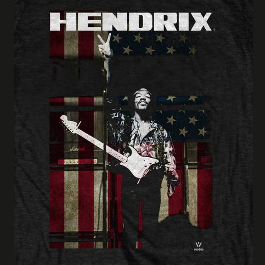 Jimi Hendrix Adult T-Shirt - Peace Sign