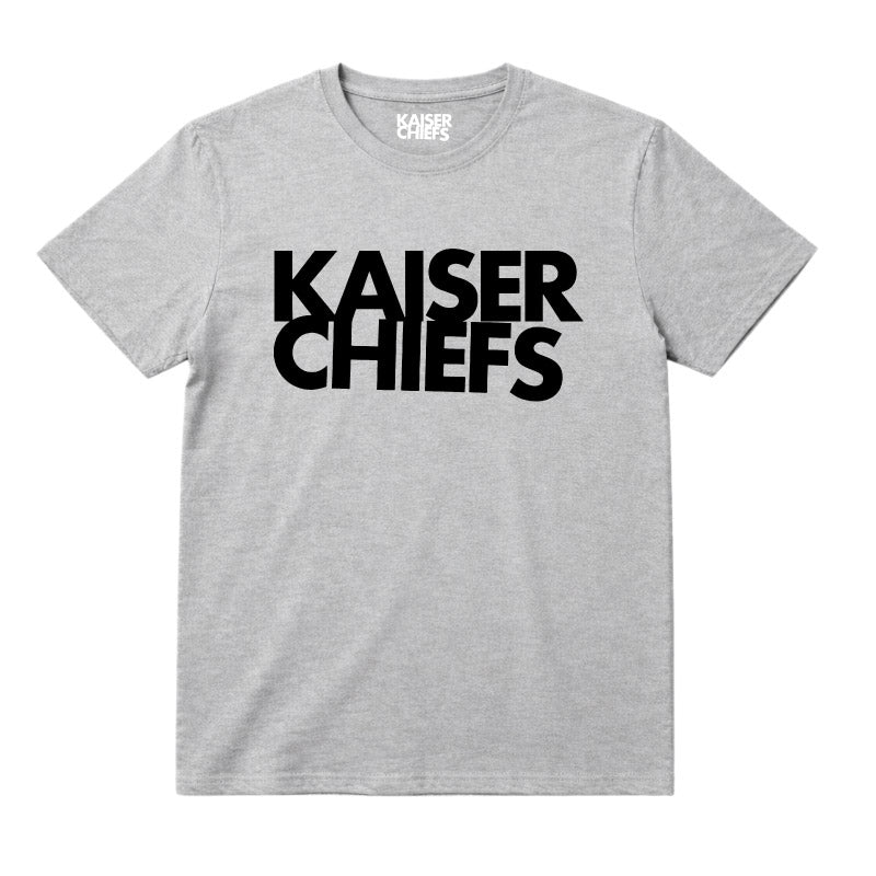 Kaiser Chiefs Kids T-shirt with Kaiser Chiefs logo printed in black on a plain grey t-shirt