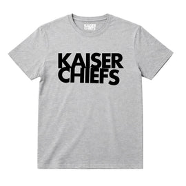 Kaiser Chiefs Kids T-shirt with Kaiser Chiefs logo printed in black on a plain grey t-shirt