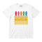 Kaiser Chiefs Kids T-shirt with Kaiser Chiefs Paper Dolls artwork printed in full colour on a plain white t-shirt