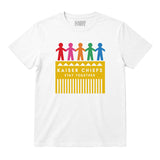 Kaiser Chiefs Kids T-shirt with Kaiser Chiefs Paper Dolls artwork printed in full colour on a plain white t-shirt