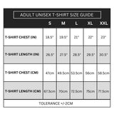 Kidvicious Adult Unisex T-Shirt Size Guide