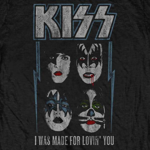 KISS Adult T-Shirt - I Was Made For Lovin You