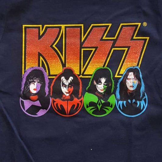 KISS Kids T-Shirt - Multicoloured KISS Band Faces