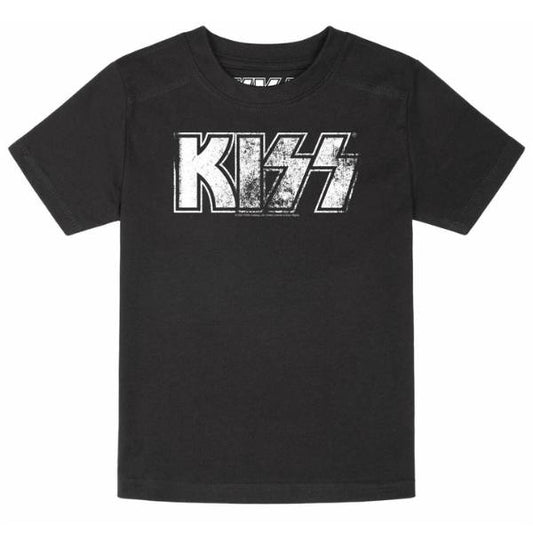 KISS Kids T-Shirt - Black Distressed Logo