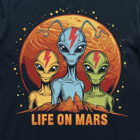 Life On Mars Kids T-shirt Close Up