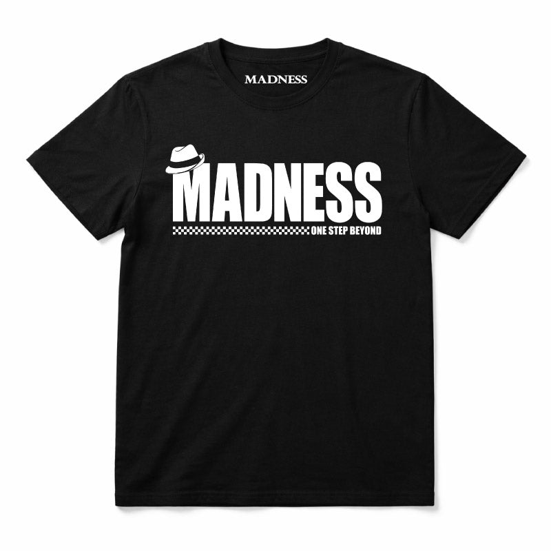 Madness One Step Beyond Kids T-shirt. White Madness Logo on a Black T-Shirt